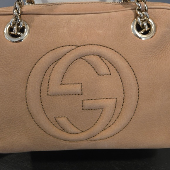 COA INCLUDED - GUCCI Chain Soho Shoulder Bag Leather Brown - LIKE NEW!! - Picture 3 of 16